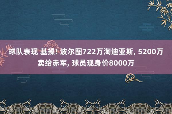 球队表现 基操! 波尔图722万淘迪亚斯, 5200万卖给赤军, 球员现身价8000万