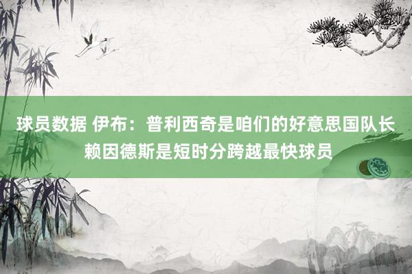 球员数据 伊布：普利西奇是咱们的好意思国队长 赖因德斯是短时分跨越最快球员