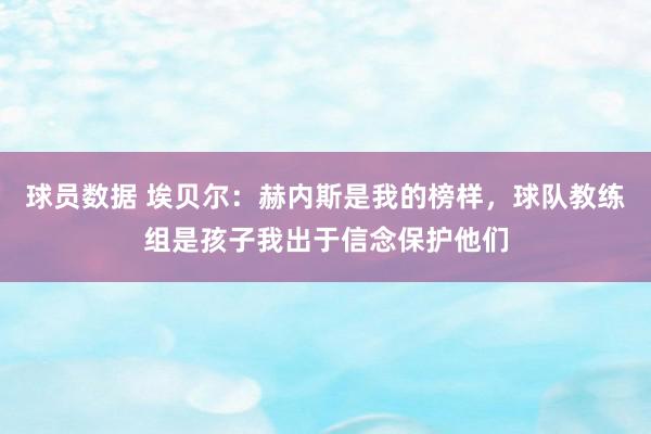 球员数据 埃贝尔：赫内斯是我的榜样，球队教练组是孩子我出于信念保护他们