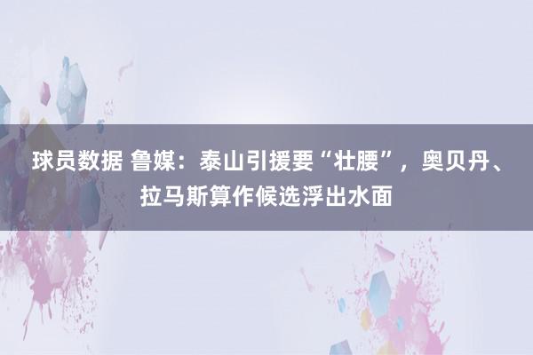 球员数据 鲁媒：泰山引援要“壮腰”，奥贝丹、拉马斯算作候选浮出水面