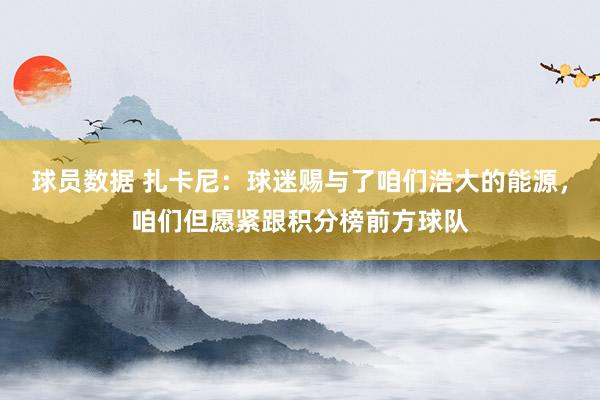 球员数据 扎卡尼：球迷赐与了咱们浩大的能源，咱们但愿紧跟积分榜前方球队