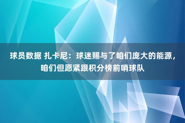 球员数据 扎卡尼：球迷赐与了咱们庞大的能源，咱们但愿紧跟积分榜前哨球队